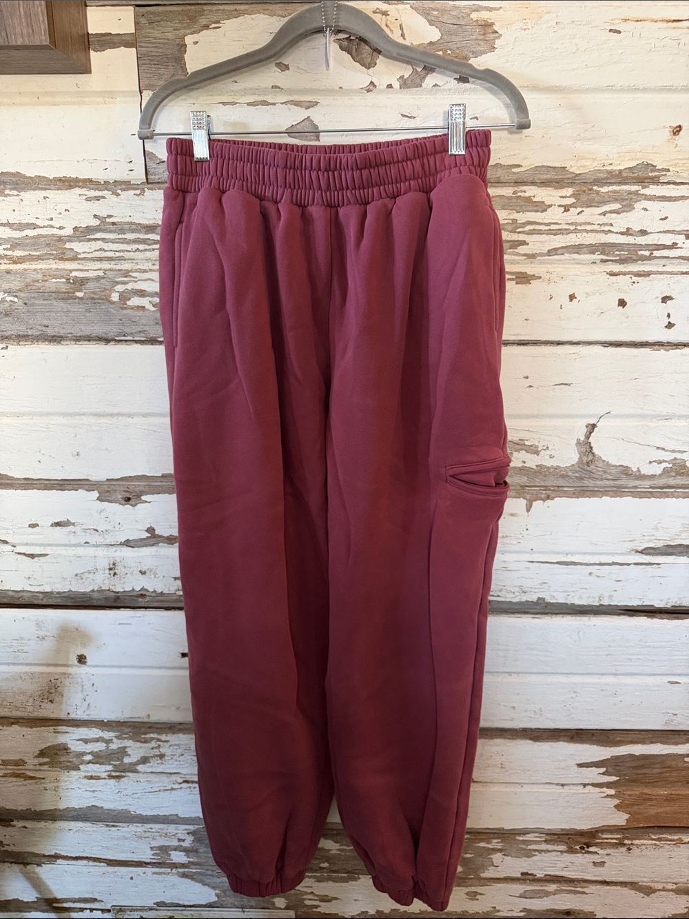 Women's Wine Cargo-Style Joggers